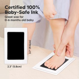 Inkless Baby Hand And Footprint Kit - Ink Pad for Baby Hand and Footprints,Dog Paw Print Kit,Dog Nose Print Kit,Clean Touch Newborn Print Kit,Baby Registry,Baby Shower Gifts,Girls,Boys (Sage)