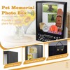 Pet Memorial Shadow Box, Urn Ashes Display Case With Drawer,