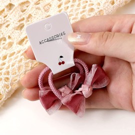 30 Pcs(15 pairs) Baby Girl Hair Ties With Bows 1.2 Inch Small Toddler Girls Ponytail Holders Pigtails Elastic Bands Hair Accessories For Toddler Kids Baby Girls