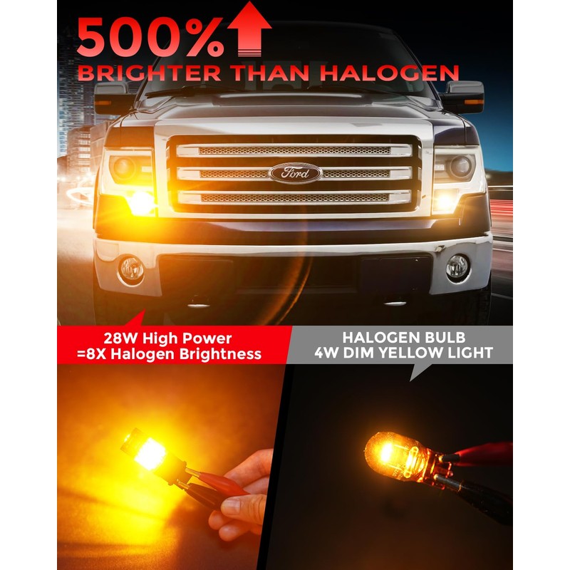 3157 Front Turn Signal Led Bulbs for Ford F-150 2009-2014