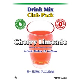 GramZero Cherry Limeade Zero Calorie Sugar Free Drink Mix, Great For Nutrition Club Loaded Teas, Stevia Sweetened