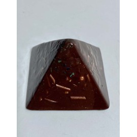 3 Red Sun Small Pyramids Orgone Generator Energy Accumulator Made 7.83Hz 432Hz 528Hz Frequency with OM Chants Perfect Gifting Tool!!