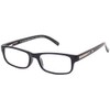Foster Grant Classic Men's Black Rectangular Reading Glasses with Soft