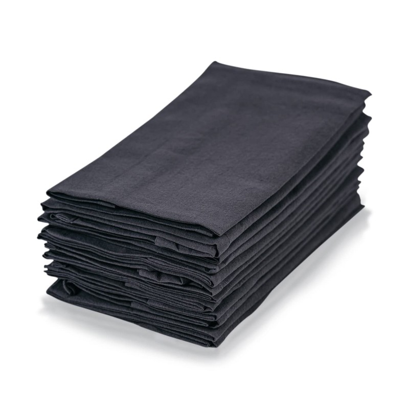 mon bijou® - 6 Pleasantly Soft Fabric Napkins Dark Grey