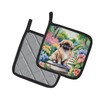 Pekingese Spring Path Pair of Pot Holders