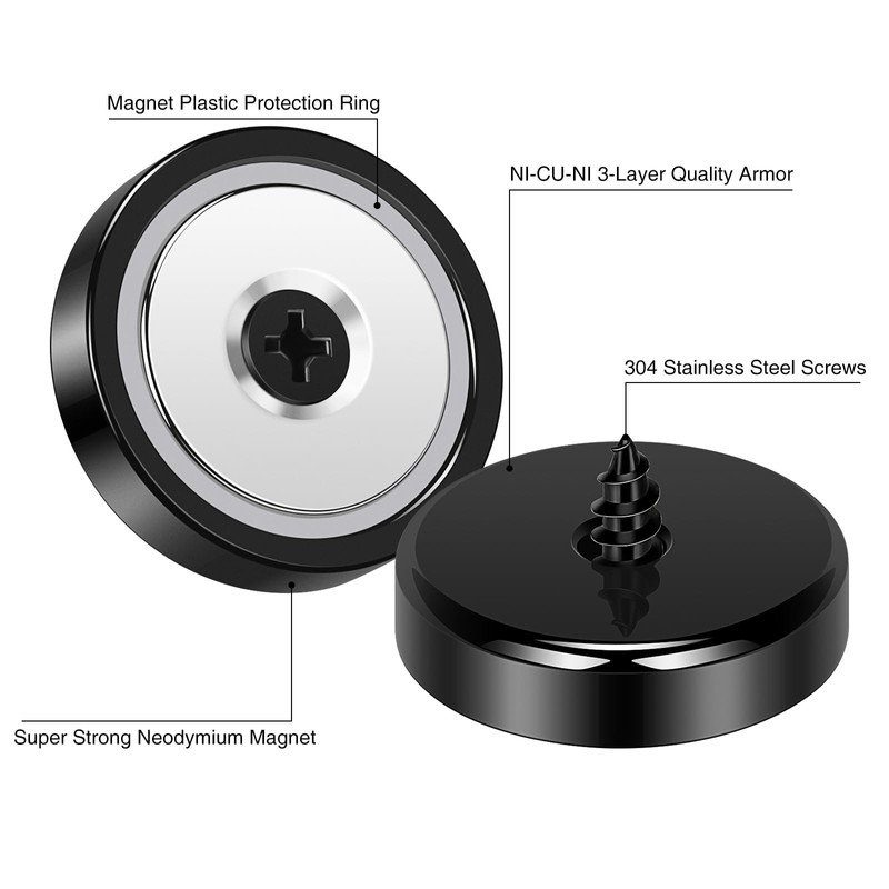 Wukong Black Pot Magnets 4 Pieces 32 x 8 mm
