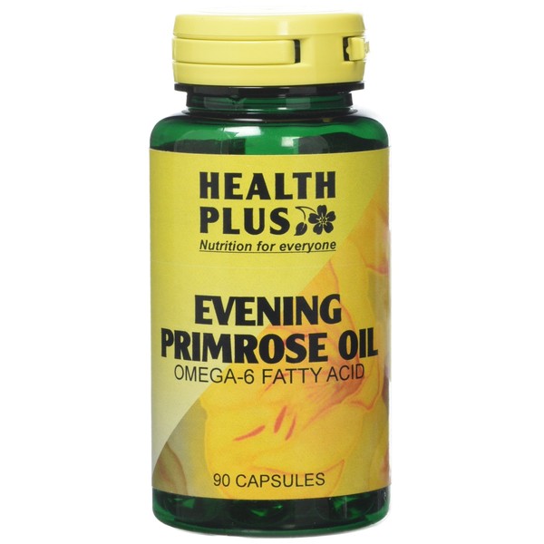 Health Plus Evening Primrose Oil 500mg Omega-6 Supplement - 90 Capsules