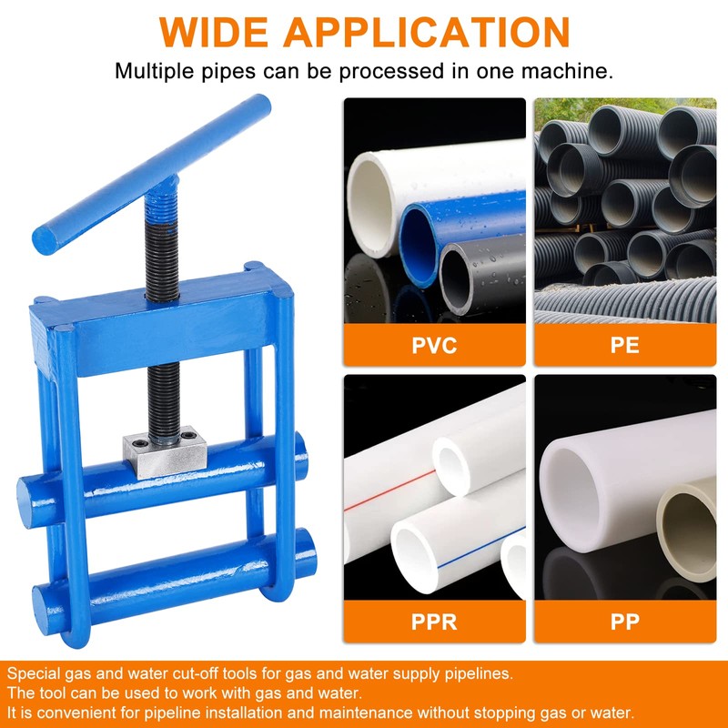 JIAWANSHUN Gas Pipe Squeeze-off tool, Shut Off Tool for 1/2-2.5in