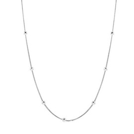 CHERRY Knot Necklace, Point Ball Snake Chain Necklace, Pendant, Stainless Steel, K18, Nickel-free, Surgical Stainless Steel, Hypoallergenic Metal, Women's, Men's, Gold, Pink Gold, Silver, Stainless