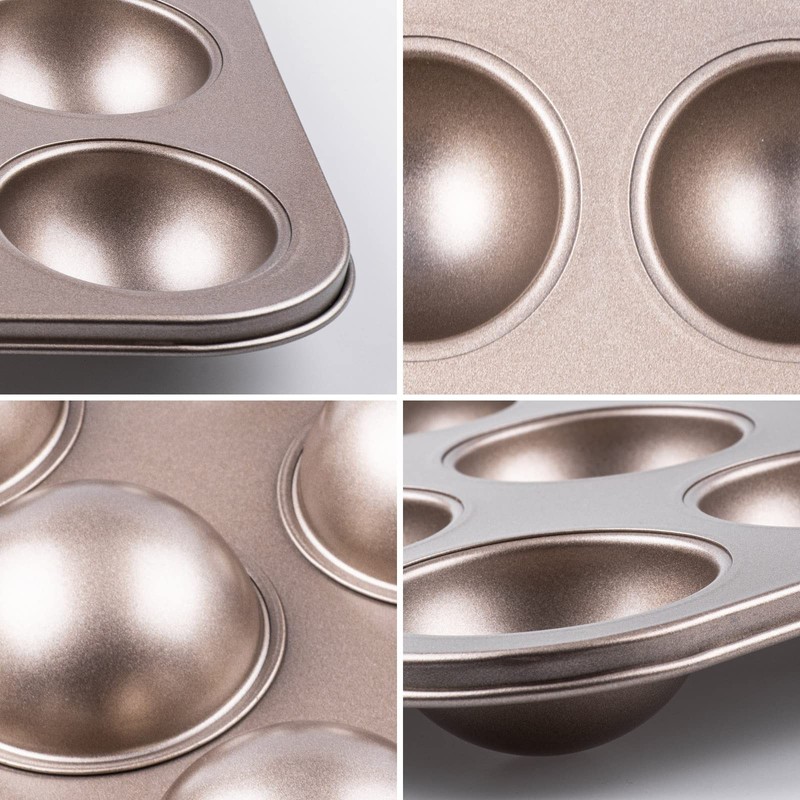 Yomvzake Donut Hole Baking Pan Set of 2, Mini Round