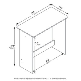 FURINNO Simplistic Study Table, Espresso