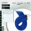 RUNATURE Microring Extensions Echthaar Blau 40cm Remy Glatt Bunt Haarverlangerung