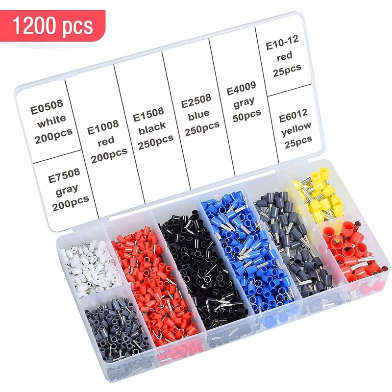 Tubtap® Crimping Pliers Set with 1200 Pieces Ferrules with 1200