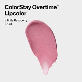 Revlon Lápiz labial líquido con brillo de labios transparente, colorStay Overtime Lipcolor, relleno de calcetines para mujeres, 005 Infinite Raspberry