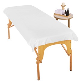 Waxing Pad for Esthetician Bed – Waterproof PU Leather Spa Massage Table Cover with Elastic Straps, Lash Bed Cover Wipeable & Reusable, White, 78" x 35.4"