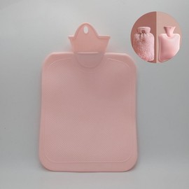 Steaming warm PVC pack + fur cover water bag hot pack cover hand warmer hot pack heat pack hot water bag