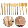 13Pcs 1/4in Hex Shank High Carbon Steel Flat Drill Bit