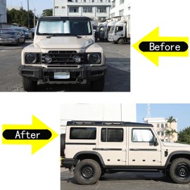 carmotion88 Car Full Window Sunshade Kit Privacy Sunvisor Trim For Ineos Grenadier 2020-2024