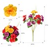 6 Bundles UV Resistant Artificial Geraniums Indoor Outdoor Decor