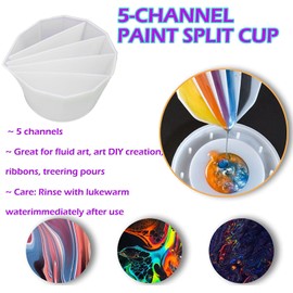 6PCS Acrylic Pouring Strainers, Paint Pouring Cups, Plastic Flower Strainers Silicone Pouring Drain Basket for DIY Pouring Acrylic Paint and Creating Unique Patterns Art Drawing