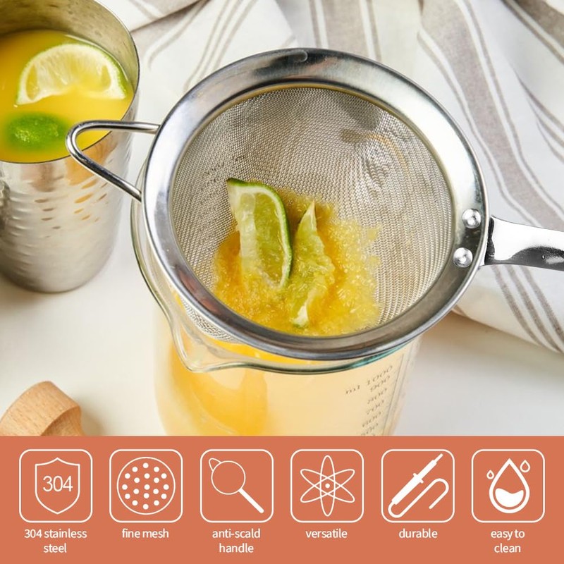 CODIRATO Stainless Steel Fine Mesh Strainers, Mini Fine Mesh Sieve