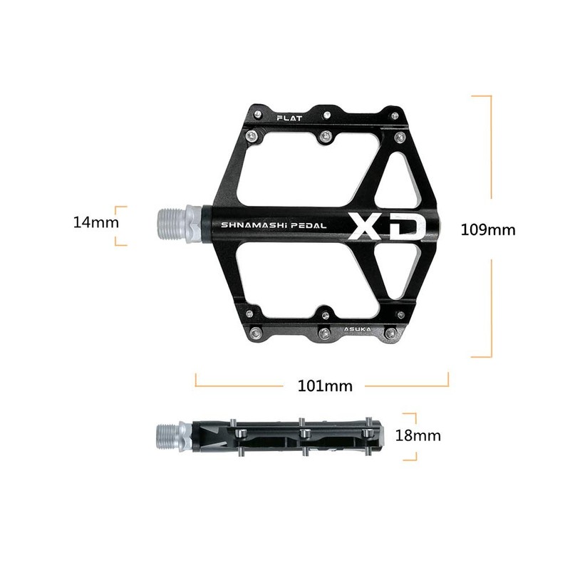 FrontStep General Aluminium Non-Slip Pedals Lightweight Bicycle Pedals with Cr-Mo