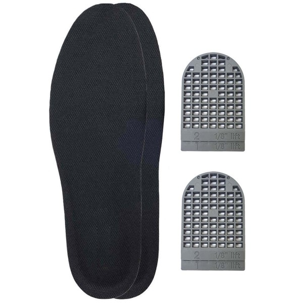 1/8 Inch(3mm) Full Length Insoles and Additional Lifts for Leg Length Discrepancies (2 Lefts(Large))