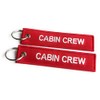Cabin Crew/Do Not Remove from Aircraft Luggage Tag | Red/White
