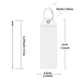 Cruise Luggage Tag Holder, 6Pack Clear Waterproof Cruise Luggage Tags for Royal Caribbean and Celebrity Ships, Cruise Essential Travel Accessories