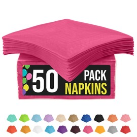 Exquisite Paquete de 50 servilletas de papel para almuerzo. Las servilletas de fiesta de 2 capas son altamente absorbentes de colores vibrantes. Servilletas de cereza