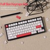mintcaps Keycaps, 148 Keys White Red Custom Keycap, Cherry Profile