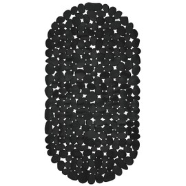 Circul Bath Mat 68 x 35 cm Black Stone Look Modern
