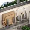 Wall-Mounted Pot Lid and Cutting Board Holder – 2-Piece Carbon