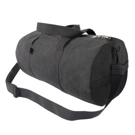 Rothco Charocal Grey Canvas Shoulder Duffle Bag - 19 Inch Unisex Travel Gear Bag