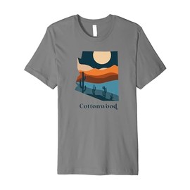 Cottonwood Arizona Desert Style Boho Landscape Premium T-Shirt