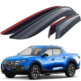 Goodyear Shatterproof Window Deflectors for Hyundai Santa Cruz 2022-2024, Tape-on Rain Guards, Window Visors, Vent Deflector Visor, Car Accessories, 4 pcs. - GY008709