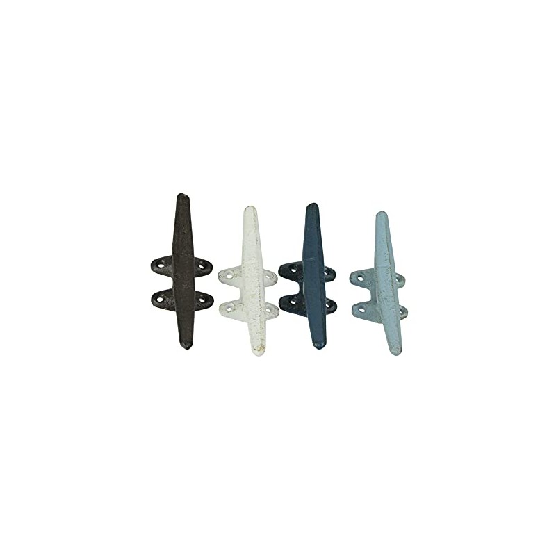 Mayrich Set of 4 Coastal Color Cast Iron Nautical Boat