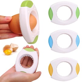 FKWKUW Pack of 3 Egg Cutter, Egg Lid Cutter, Egg Shell Opener for the Kitchen for Quick Cutting of the Tops of Boiled Eggs
