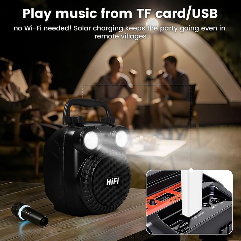 ottosing Portable Bluetooth Speaker-6000mAh Rechargeable Battery, Charges Phones, 10H Playtime,