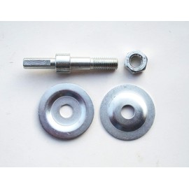 Heavy Duty 2/5" 10mm Threaded Arbor Mandrel 8mm Long Shank - Fits Wheels Discs to 1" Thick,Pack of 2 Sets