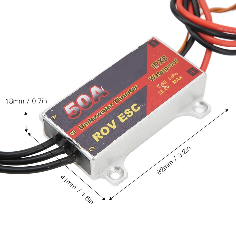 50A RC Brushless ESC 2‑6S IPX8 Waterproof Electronic Speed Controller