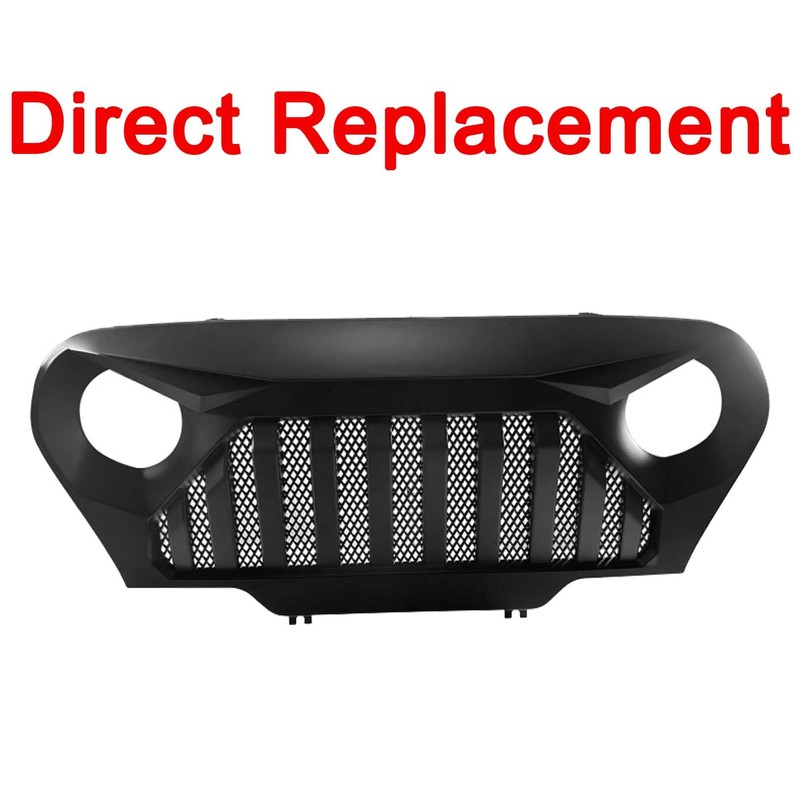 BST BSSP Matte Black Front Gladiator Grille W/Mesh Replacement For