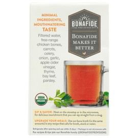 BONAFIDE PROVISIONS Organic No Salt Added Chicken Bone Broth, 16.9 OZ