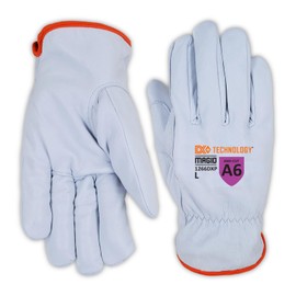 MAGID CutMaster ANSI A6 Cut Resistant Leather Gloves, 1 Pair, Size XL, DX+ Technology Liner, (1266DXP)