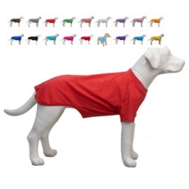 Lovelonglong Pet Clothing Dog Costumes Basic Blank T-Shirt Tee Shirts for Medium Large Dogs Lobster Pink XXL+