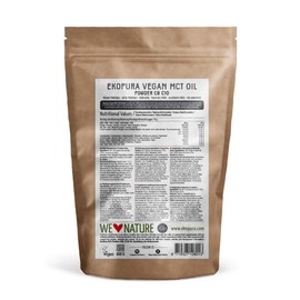 Ekopura Vegan MCT Oil Powder - 450g | C8/C10 MCT Ratio of (60/40) | Low Carb, Lactose Free, and Sugar Free | Premium Quality, Easily Absorbed & Digested | 30 portions | Neutral Flavoured