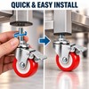 4-Piece Heavy-Duty Swivel Caster Wheels – 1", 1.25", 1.5" Threaded