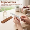 Pro Stainless Steel Nail File with Premium Leather Case,Double-Sided Buffing