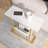 Yusong Small Narrow Side Table for Small Spaces, 17.7" W
