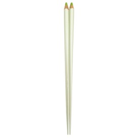 aoba Chopsticks Dishwasher Safe, Natural Wood Color Pencil Flora Yellow Green 22.5 cm
